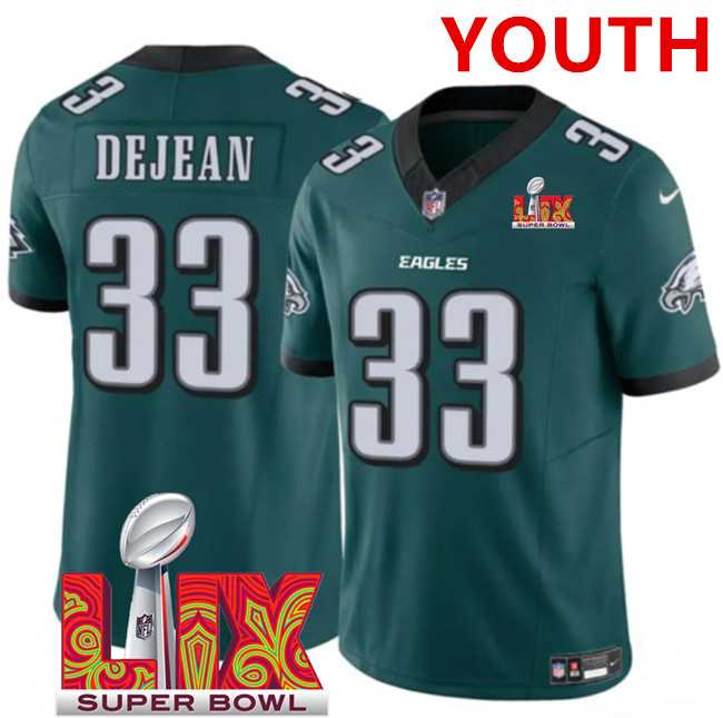 Youth Philadelphia Eagles #33 Cooper DeJean Green 2025 Super Bowl LIX Patch New F.U.S.E. Vapor Untouchable Limited Stitched Jersey,We sell and wholesale Youth Philadelphia Eagles #33 Cooper DeJean Green 2025 Super Bowl LIX Patch New F.U.S.E. Vapor Untouchable Limited Stitched Jersey on line form chian!